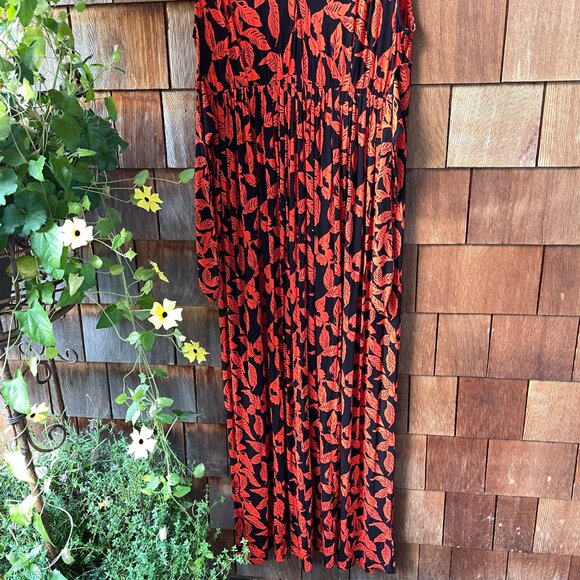 EUC Plenty by Tracy Reese Black/Red Floral Print Robin Dress in Women's X-Large - Picture 6 of 12